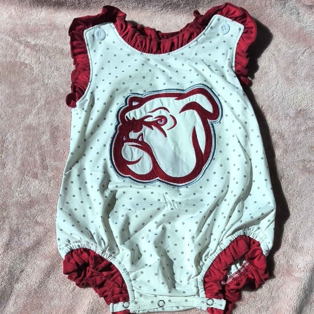 Baby Romper with Bulldog Design